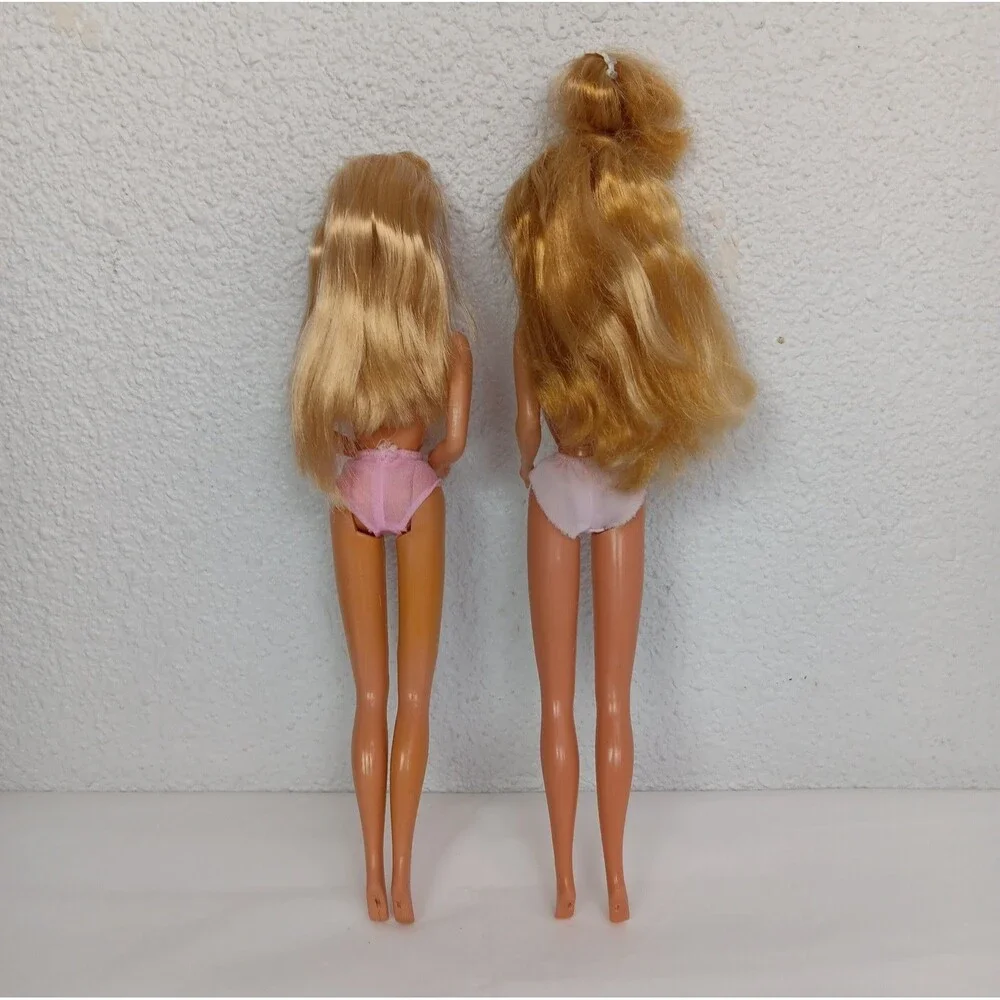 Barbie Super Hair 1986 Doll Super Star 80s Big Hair Blue Eyeshadow Pink Dress